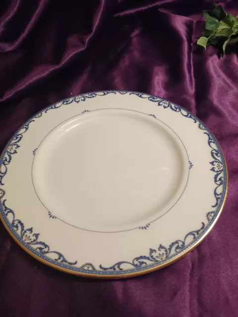 Lenox Liberty Salad Plate 8.5" MINT white, blue gold scroll
