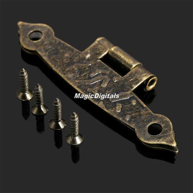 100 Cerniere E Chiavistelli Per Scatole Di Gioielli - Chiusure A Braccio Oscillante In Stile Vintage Con Viti - Foto 9