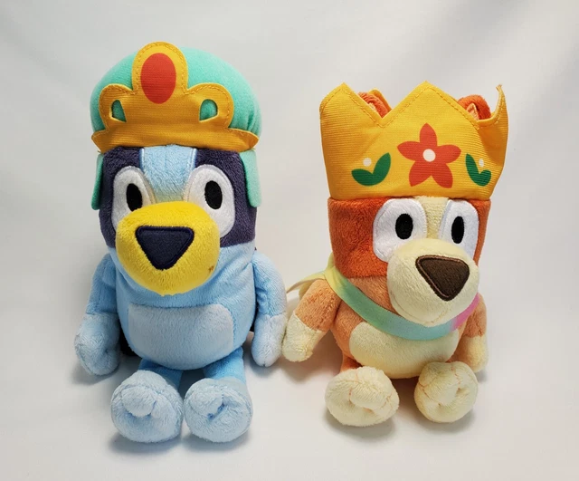 BLUEY FRIENDS PLUSH Queen Bingo and Princess Bluey Royal Stuffed Animal