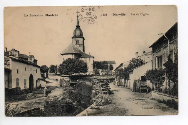 DIARVILLE Meurthe et moselle CPA 54 vue du village rue de l'église