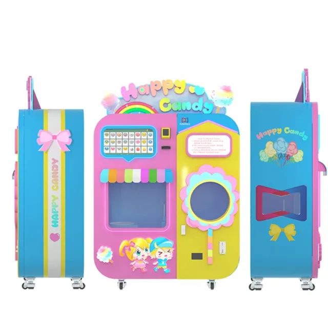 Commercial Cotton Candy Machine+Sugar Coin Operated Vending Cotton Candy machine