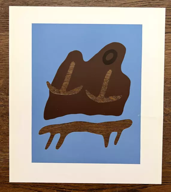 Jean Hans Arp  "Mountain, Table, Anchors, Navel" Original 1939 Serigraph cut-out