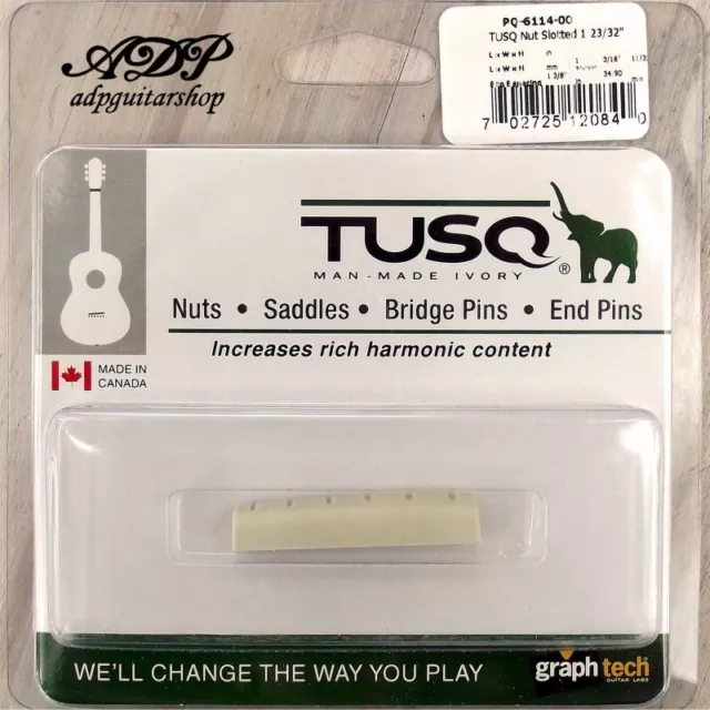 Sillet Graph Tech  Tusq  PQ-6114-00 Acoustic Slotted nut 43.3x 4.95mm