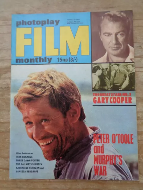 Photoplay Film Monthly February 1971 Peter O'toole Gary Cooper Railway Children