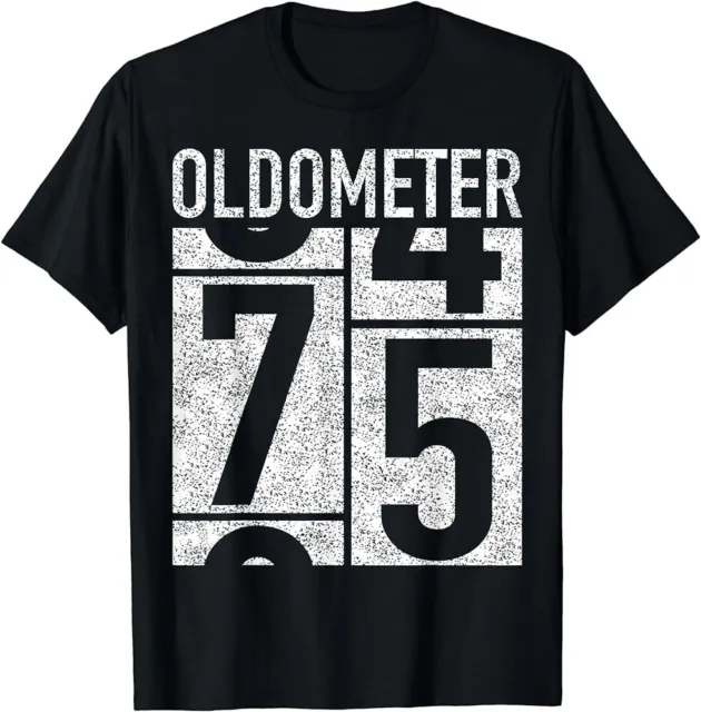 75 Oldometer Funny Vintage 75th Birthday Gift for Men Women T-Shirt