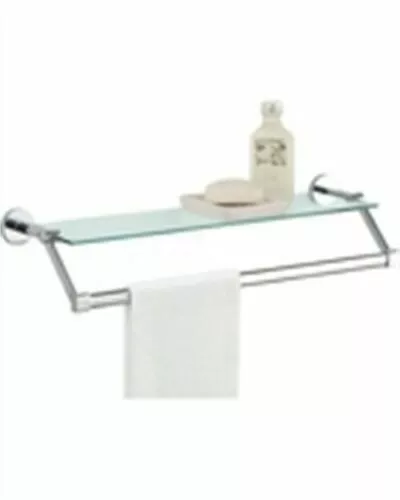 Neu Home Clear Towel Bar with Shelf 21.75 in. L Glass