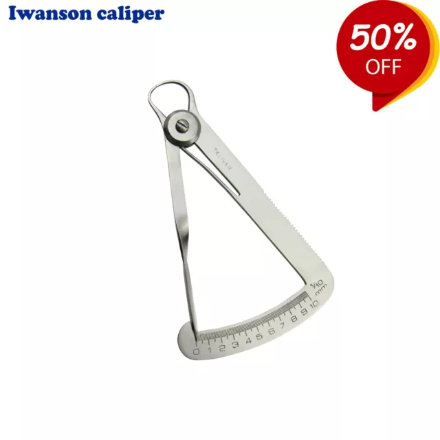 Dental Wax Type Iwanson Crown Caliper / Spring Measuring Gauge Hand Instruments