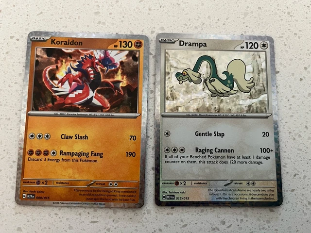 POKÉMON TCG CARDS McDonald’s 2025 Koraidon 008 & Drampa 015 Holo