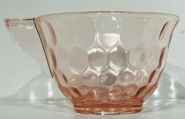 Vintage Pink Jeannette Glass Co. Teacup Hex Optic Honeycomb 1928-1932