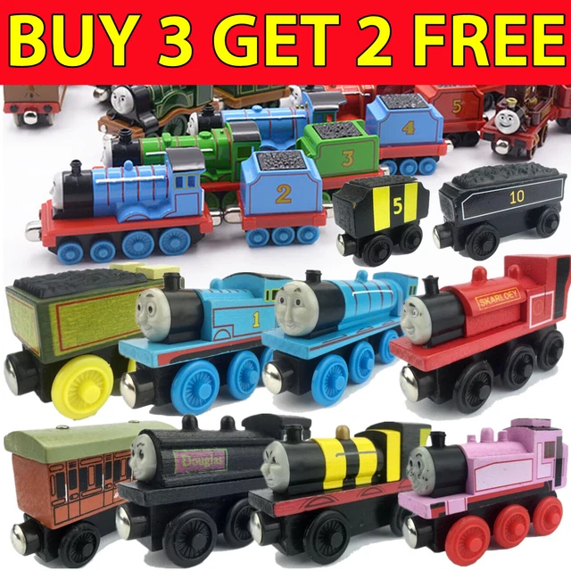 WOODEN RAILWAY Train The Tank Engine Tender Toys Truck Cars