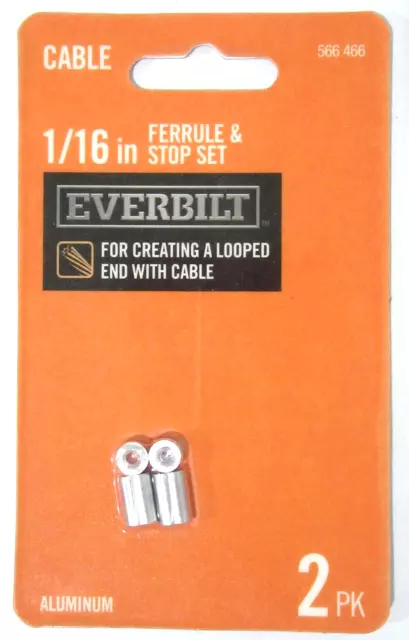 1/16 in Aluminum Ferrule & Stop Set