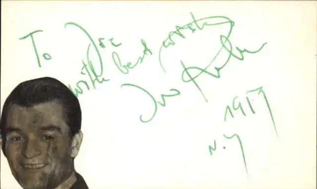 Ivo Robic D.2000 Actor / Composer Signed 3" x 5" Index Card
