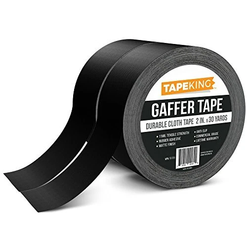 Gaffers Tape Black 2Pack Professional Grade Premium Gaffer 2 Inch Per Roll 180Ft