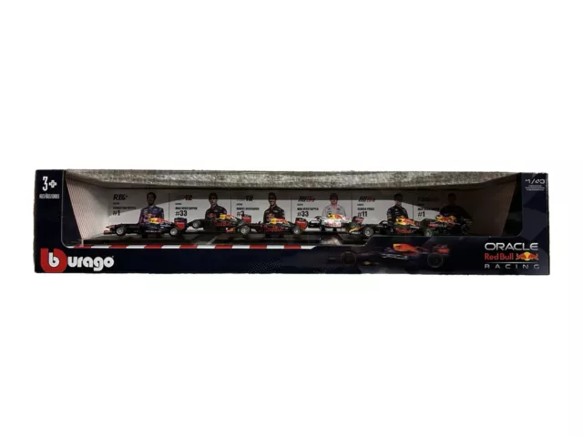 New Burago Red Bull Racing Formula 1 F1 - 1:43 Scale Diecast Metal 6 Car Pack 2