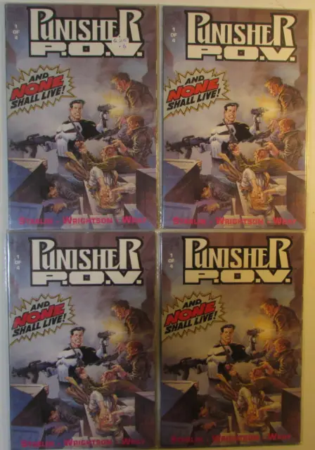 Punisher P.O.V. Lot of 4 #1 x4 Marvel Comics (1991) 1st Print Comic Books