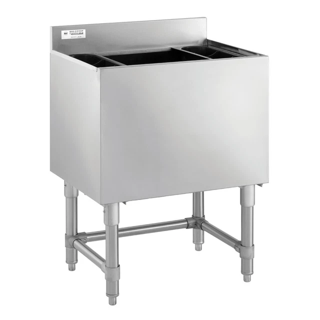 Kratos 32L-007 18x24 Underbar Ice Bin with 7 Circuit Cold Plate & Bottle Holders