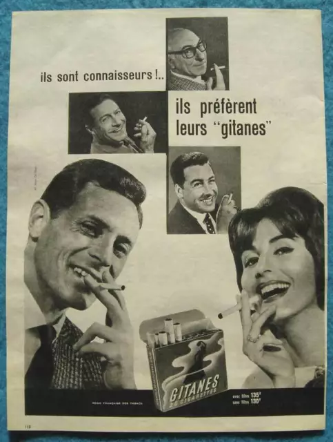 Publicité Papier - Cigarettes Gitanes de 1959