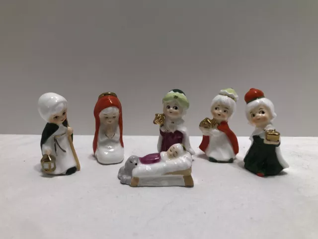 RARE - VINTAGE Napco Christmas Nativity Scene Figurine FULL SET