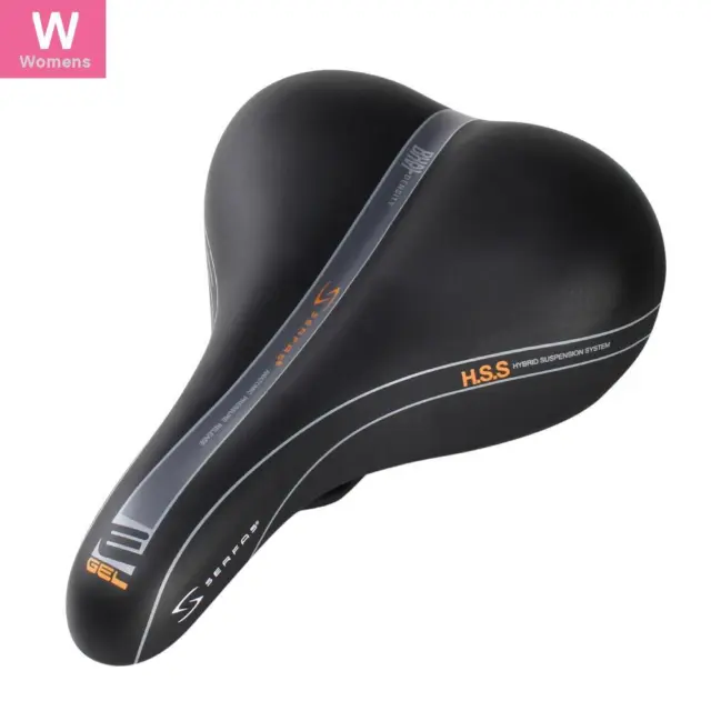 NEW SERFAS Women's E-Gel COMFORT SADDLE Dual Density 178mm wide DDLD-200