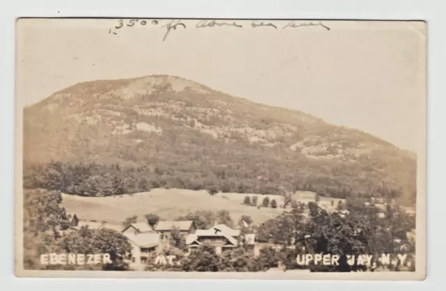 Real Photo RPPC Postcard Ebenezer Mountain Upper Jay New York NY  Adirondacks