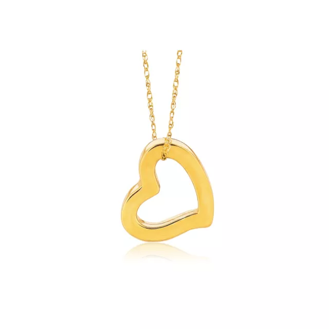 14k Yellow Gold Heart Pendant