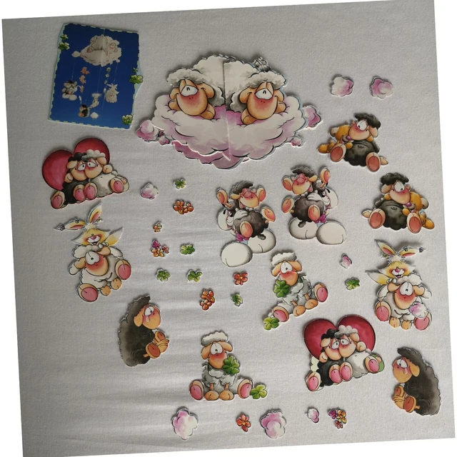 Diddl Mobilé set fai da te appendere pecore collezione infanzia diddlmous