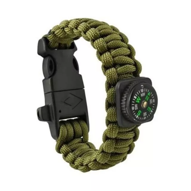 Bracelet De Survie Avec Boussole - Vert