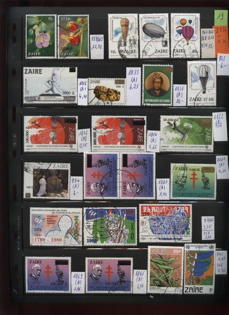 Faszination Afrika  schöne Auswahl aus Zaire ,  Lot 19,  27 Stück,  Top