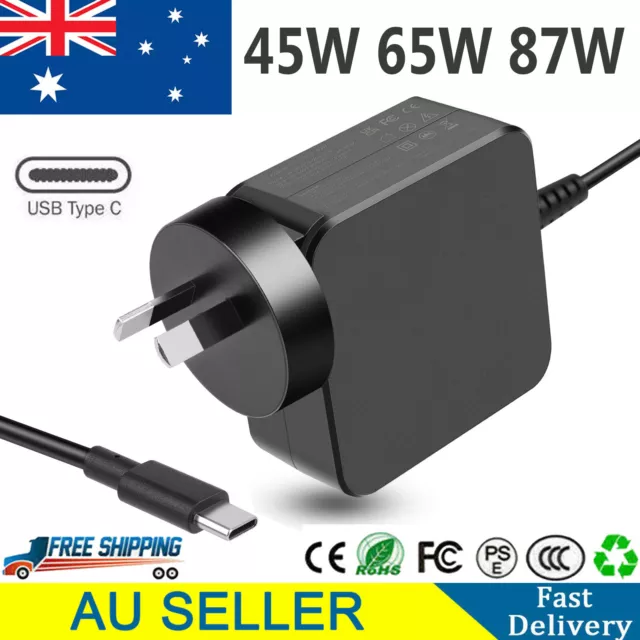 45W 65W 90W USB-C PD Type-C AC Adapter Laptop Charger Universal Power Supply AU