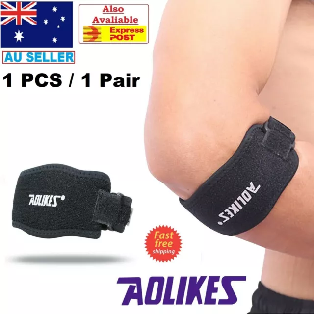 New Adjustable Tennis Golf Elbow Support Brace Strap Band Forearm Protection AU