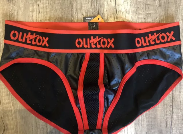 Outtox by Maskulo Men's Regular-Rear BRIEFS Made in Russia RED (BR142-10) 3XL 2