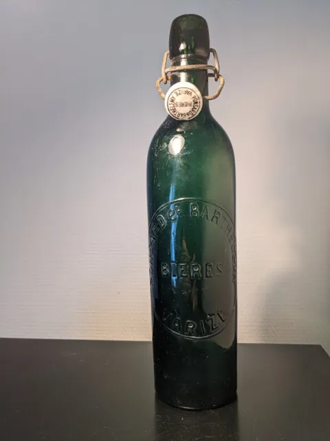 rare bouteille ancienne de bière Ponsard Varize porcelaine Eure et Loir 28