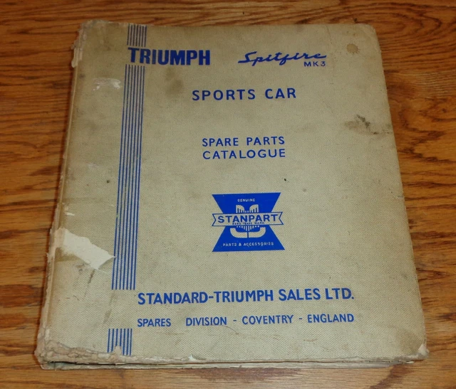 ORIGINAL 1967 1968 1969 1970 Triumph Spitfire MK3 catalogue de pièces