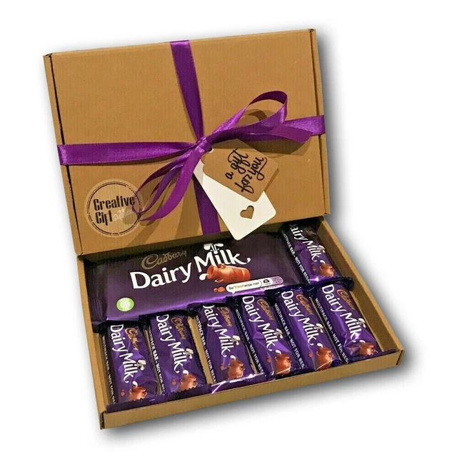 CADBURYS DAIRY MILK Chocolate Bar Gift Box Hamper Birthday / Fathers