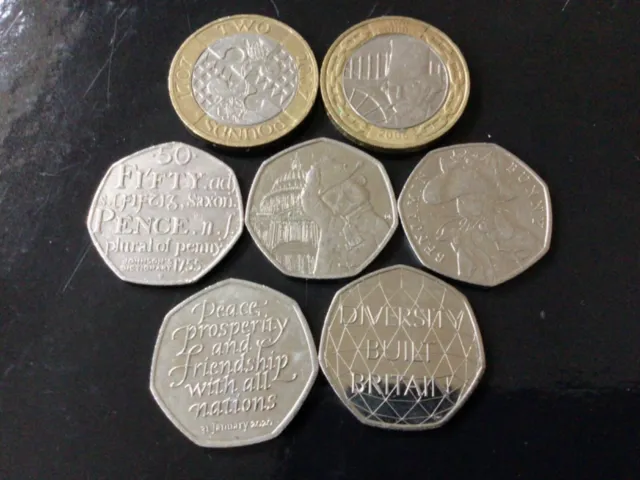 (  B  ) ...Job Lot of £2 & 50p coins,