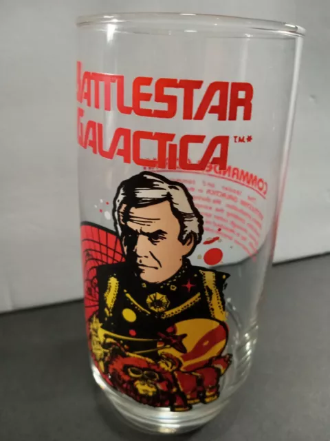 Commander Adama Glass Universal Studios Battlestar Galactica Collectors 1979