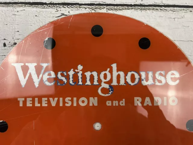 Vintage Westinghouse Television And Radio Tv Tube Advertising Clock Face Only 2