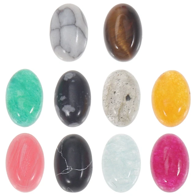 10 piezas perlas de cabujón piedras naturales cabujones hágalo usted mismo - materiales de joyería
