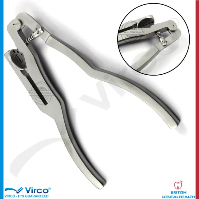 Ivory Rubber Dam Clamp Punch Perforation Endodontic Stainless Steel Dental 3