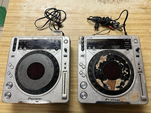 PIONEER CDJ-800MK2 PAIR Silver Digital DJ Media Player Set Fully