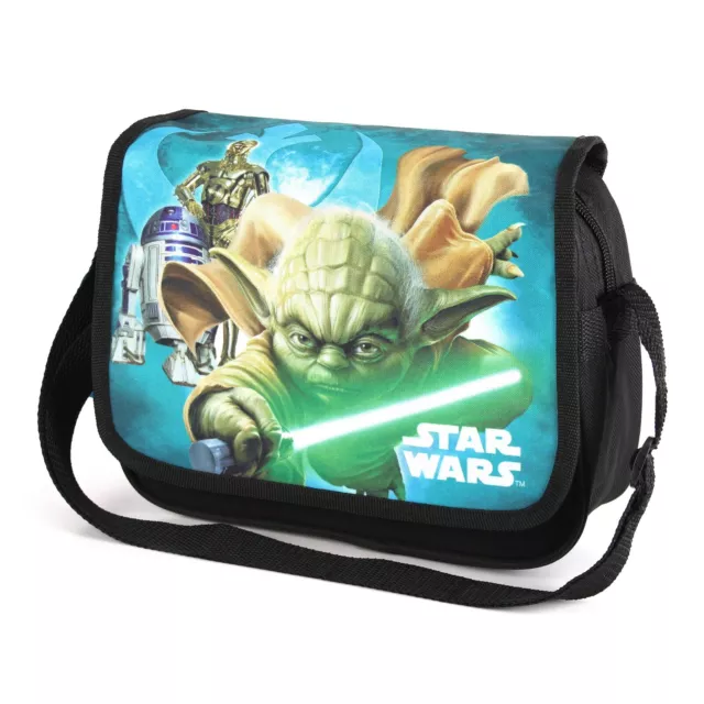 Borsa messenger spada laser ufficiale per ragazzi Yoda nera taglia unica