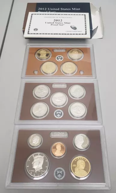 "LOW MINTAGE* 2012 U.S. PROOF SET 14 PEICE in OGP with COA