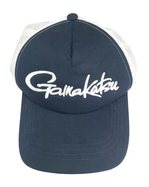 Gamakatsu Trucker Hat Cap Fishing Hook Mesh Snapback Navy and White Made in PRC