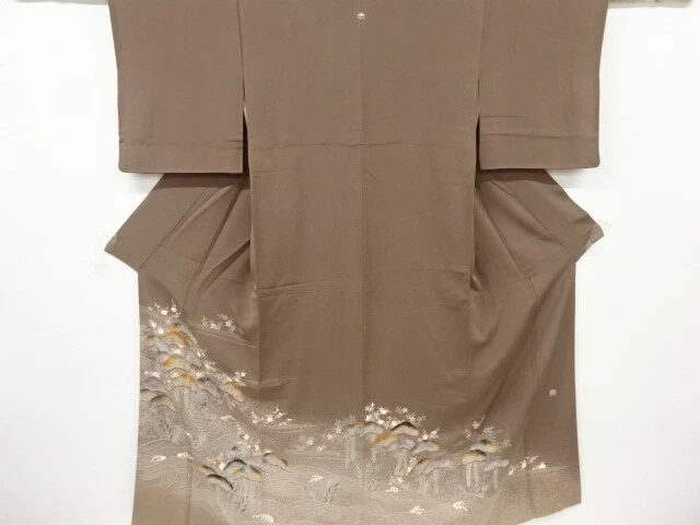 6749910: Japanese Kimono / Vintage Colored Tomesode / One Crest / Embroidery / A