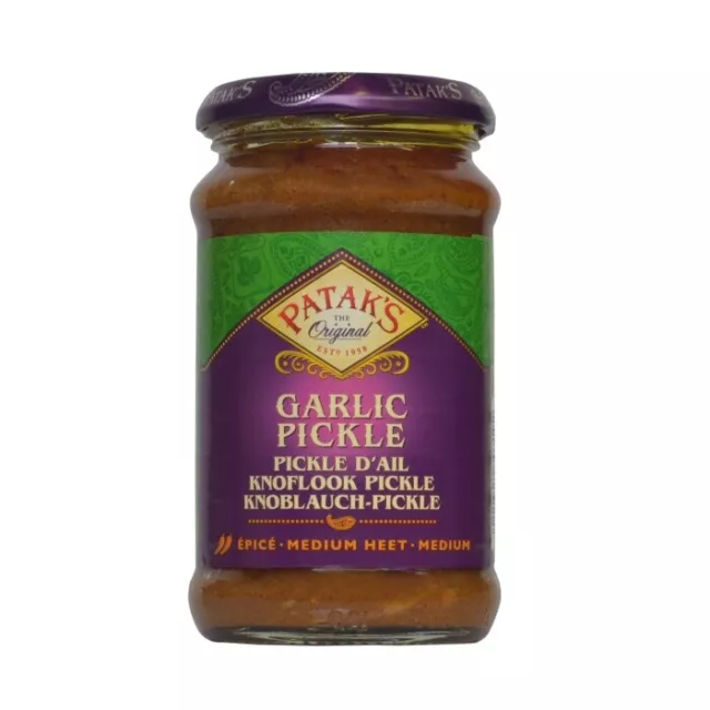 Patak's Garlic Pickle Knoblauch Pickles 300g pikant eingelegter Knobi Pataks