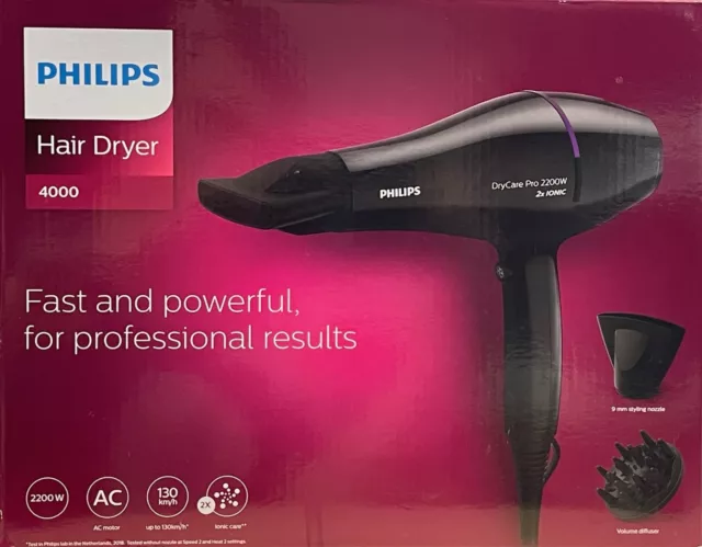 Philips BHD274/00 DryCare Haartrockner AC-Motor Ionen Schutz vor Überhitzung NEU