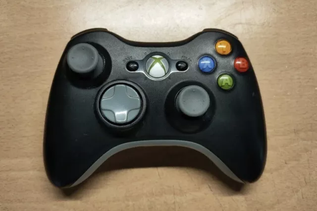 Manette Xbox 360 Sans Fil Microsoft Noire Officielle / Avec Cache Pile