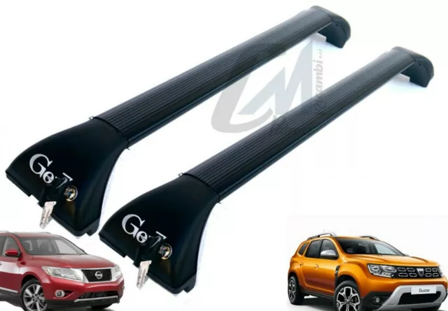 9200+9272 GEV Geo Barras de Techo Negro Para Dacia Duster 2014 Barandilla Alto