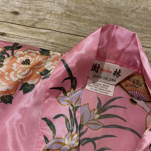 Toddler Girls Japanese Kimono Small 25 in Pink Asian Traditional Wear Kids Kyoto 3