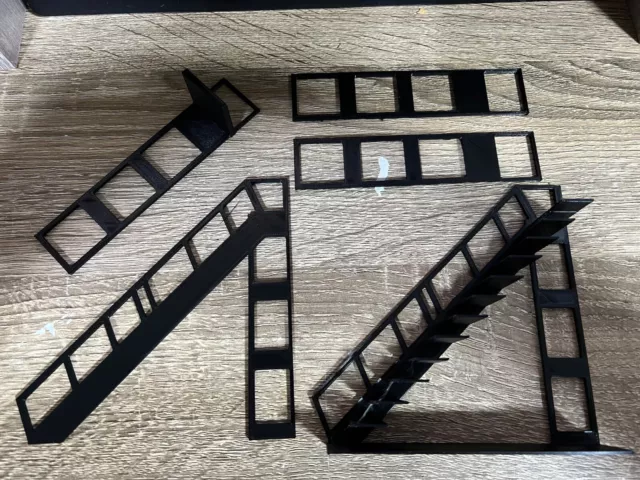 O Scale Stairs and Landing with Railings - Twelve steps over four inches tall 2